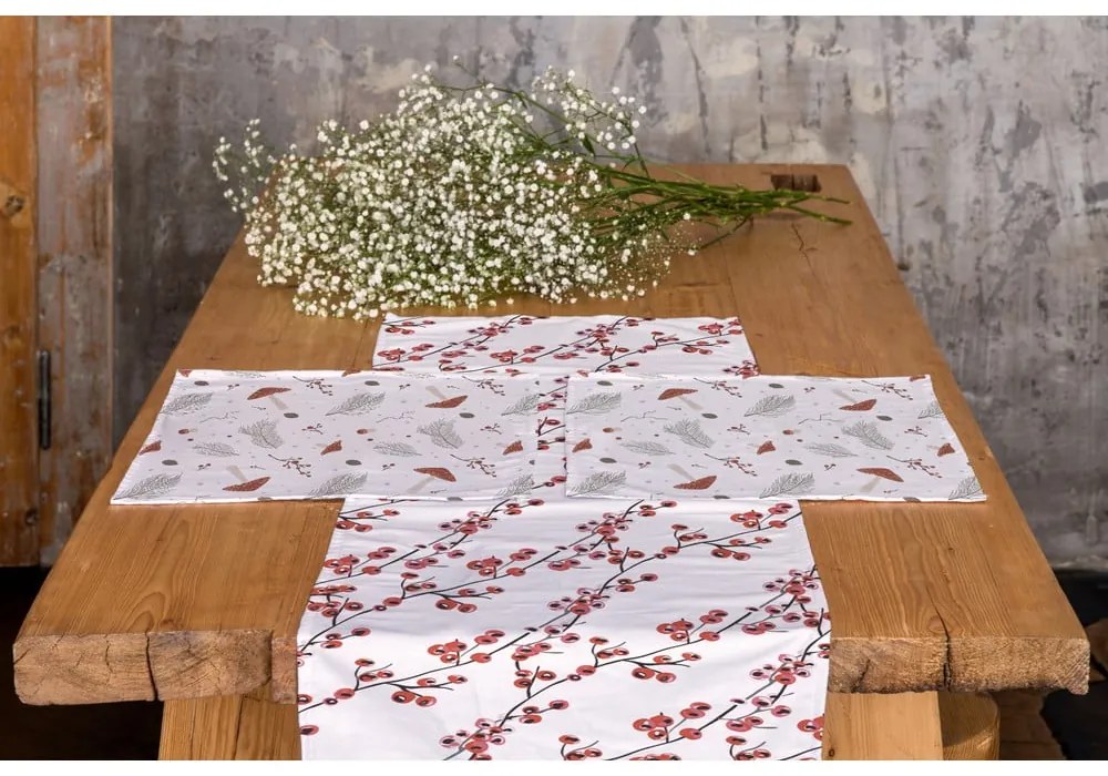 Bavlnený behúň na stôl 40x140 cm Snowbound – Butter Kings