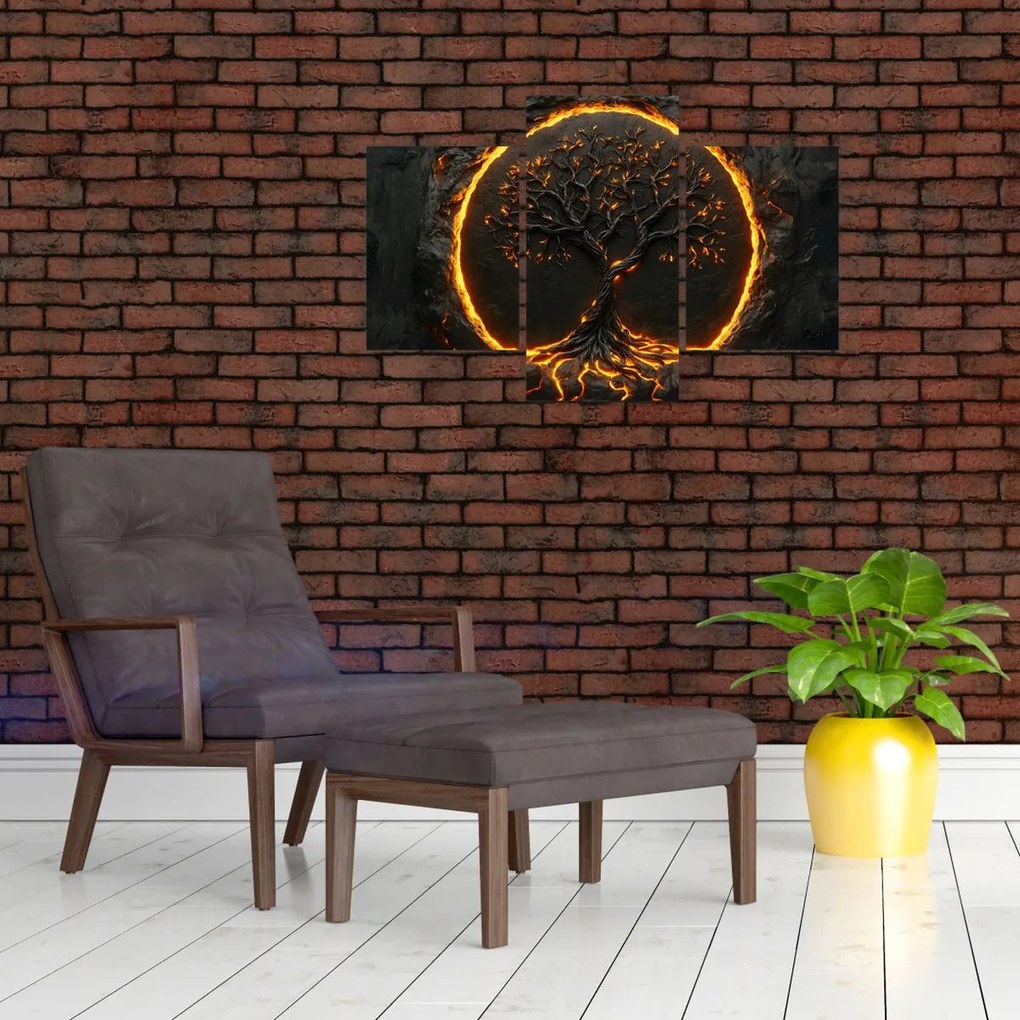 Obraz – Strom života v láve II. (90x60 cm)