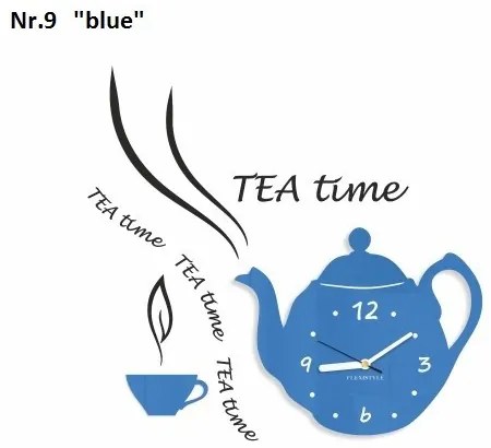 Dekoračné kuchynské hodiny Tea Time sivá