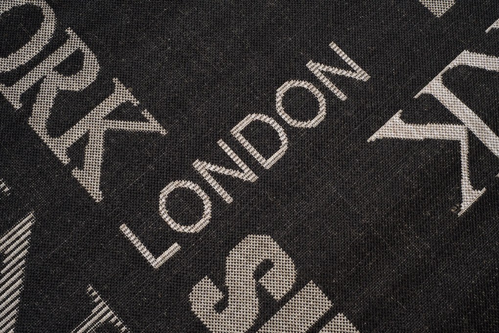 TA Koberec 20609 Čierna / strieborná Rozmer: 80x150 cm