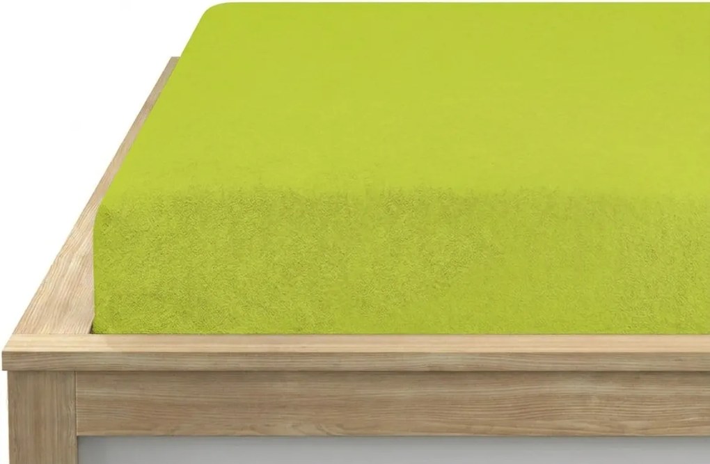 Froté plachta PREMIUM limetkové 160x200 cm