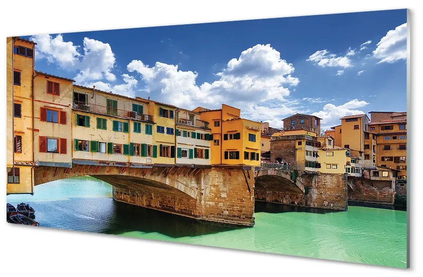 Nástenný panel  Italy River Mosty budovy 100x50 cm