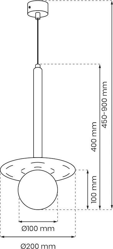 Závesné svietidlo Futura, 1x biele sklenené tienidlo, b