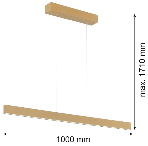 Argon 8306 - LED Luster na lanku BALANS LED/35W/230V 3000K zlatá
