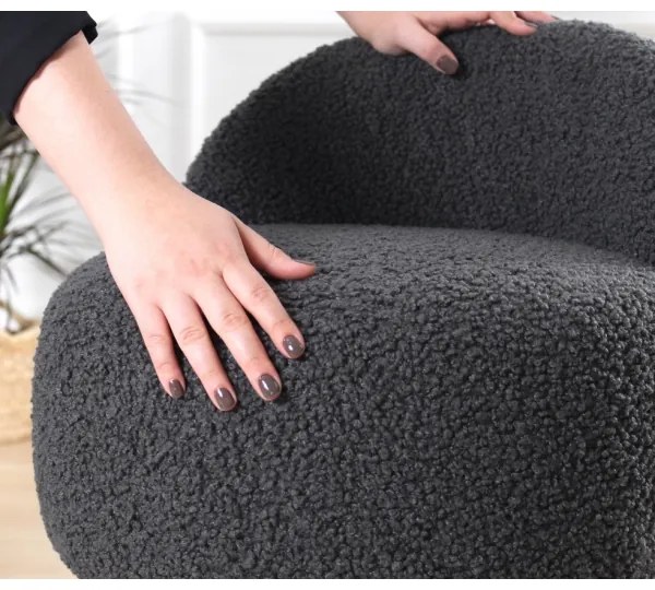 Taburet MIKI, pr. 46 cm, tmavosivý