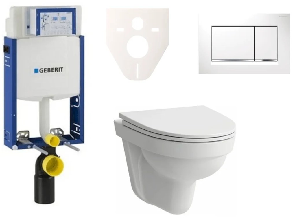 Cenovo zvýhodnený závesný WC set Geberit na zamurovanie + WC Laufen Laufen Pro Nordic SIKOGE2H5