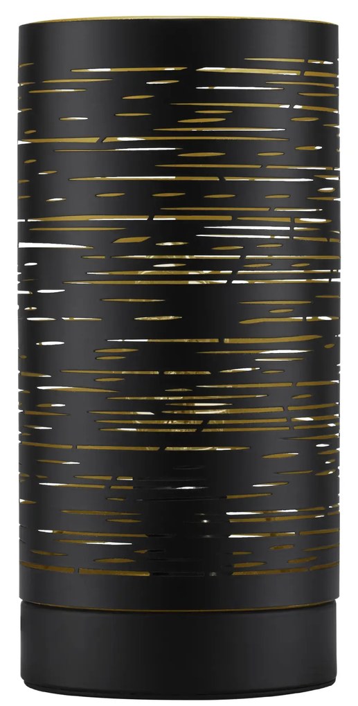 Rustikálna stolová lampa Zane 10 čierne