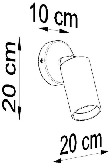 Sollux SL.0701 - Nástenné svietidlo BERGE 1xGU10/40W/230V