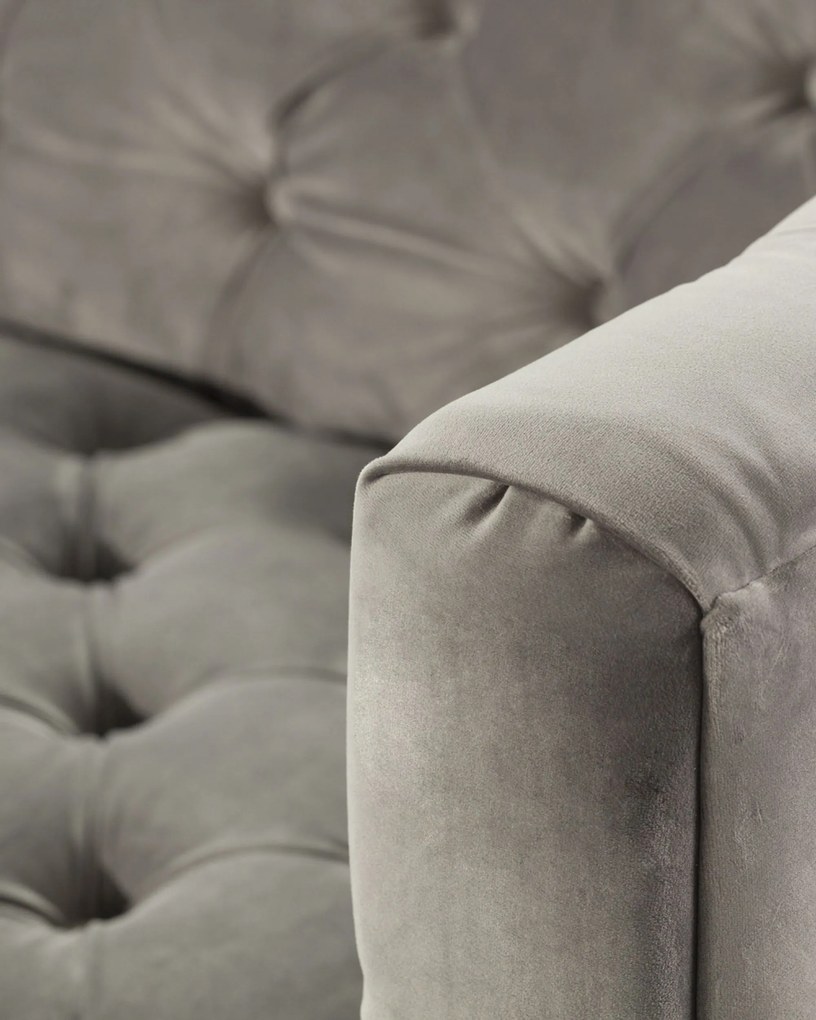Pohovka Velvet Elite grey pre 3 osoby