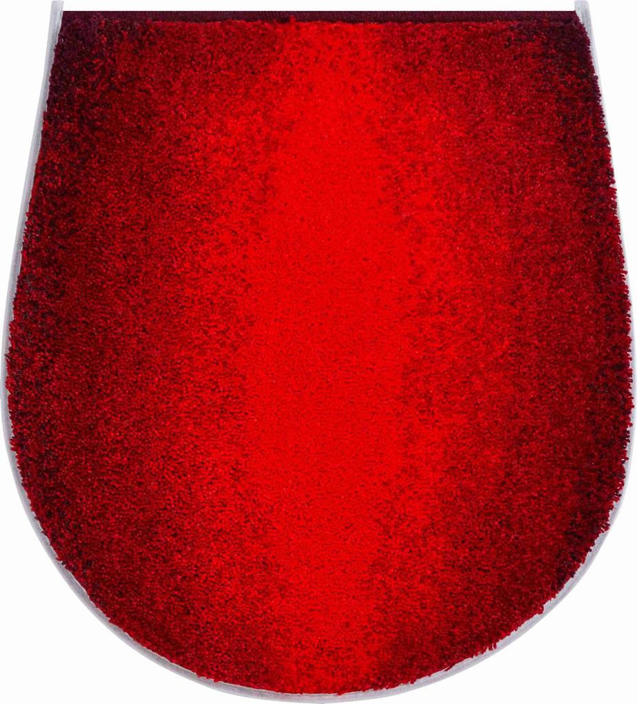 GRUND Kúpeľňová predložka MOON rubínová Rozměr: 47x50 cm - na víko od WC nebo jako podsedák na židli