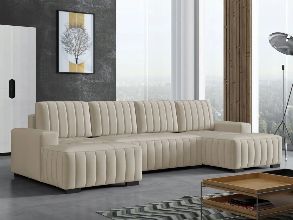 Rohová sedacia súprava U Presto U (svetlobéžová)