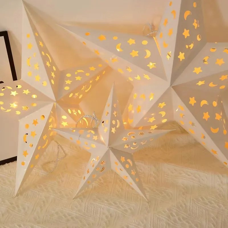 Tutumi Tutumi, LED podsvietená papierová hviezda 60cm SY-001, biela, CHR-05001