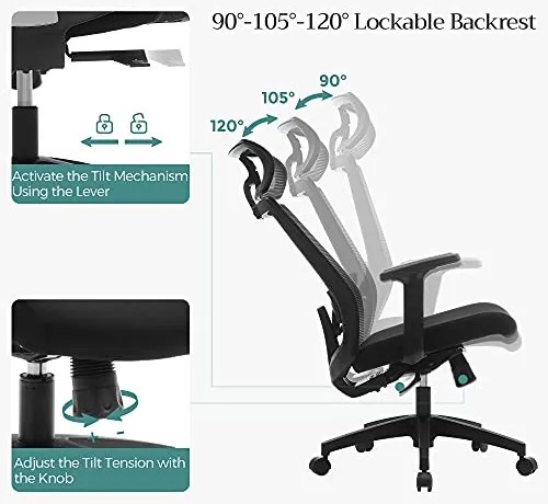 Kancelárske kreslo, polohovateľné, 116-126x68cm, čierne