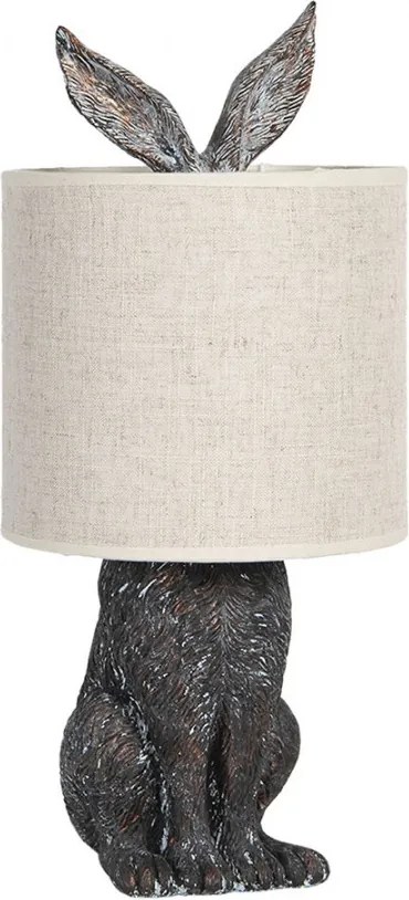 Stolová lampa v dizajne králika s béžovým tienidlom – Ø 20*45 cm E27/max 1*60W