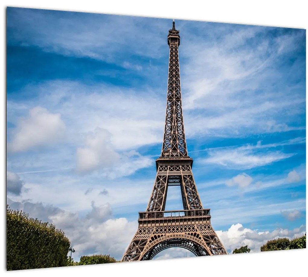 Sklenený obraz - Eiffelova veža (70x50 cm)