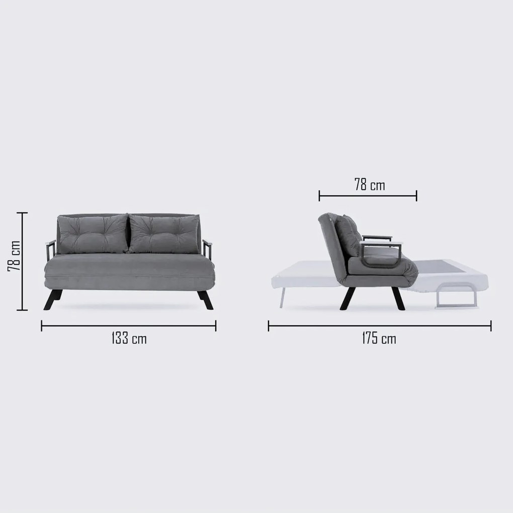 Dvoumístná rozkládací pohovka Seater Sando - výber z 9 prevedení