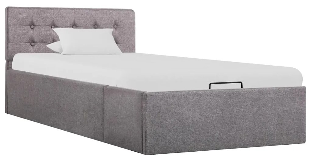 vidaXL Hydraulický posteľný rám+úložný priestor, látka 90x200 cm