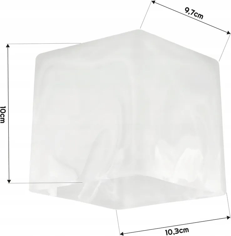 Sklenené tienidlo pre stropnú lampu, stolovú lampu, luster, kocku, mliečne biele