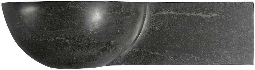 Sapho Sapho, BLOK kamenné umývadlo 40x10x23 cm, čierny Antracit, 2401-32