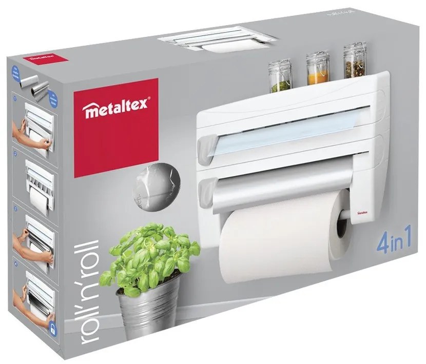 Ochranný box na kuchynské utierky a ďalšie doplnky Metaltex, dĺžka 38 cm