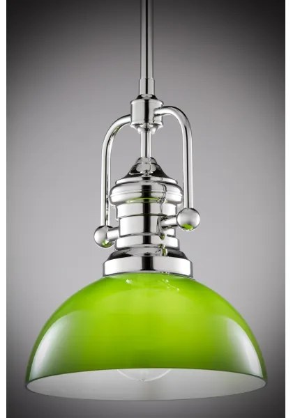 Jupiter 2071 - Luster na tyči PLATINO 1xE27/15W/230V zelená/lesklý chróm