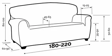 Forbyt Napínací poťah na sedačku IRPIN sivá, 180 - 220 cm