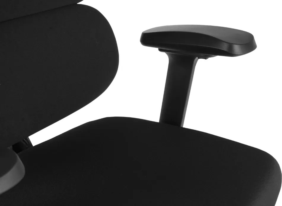 Kancelárska ergonomická stolička Neoseat ROBIN — látka, čierna, nosnosť 150 kg