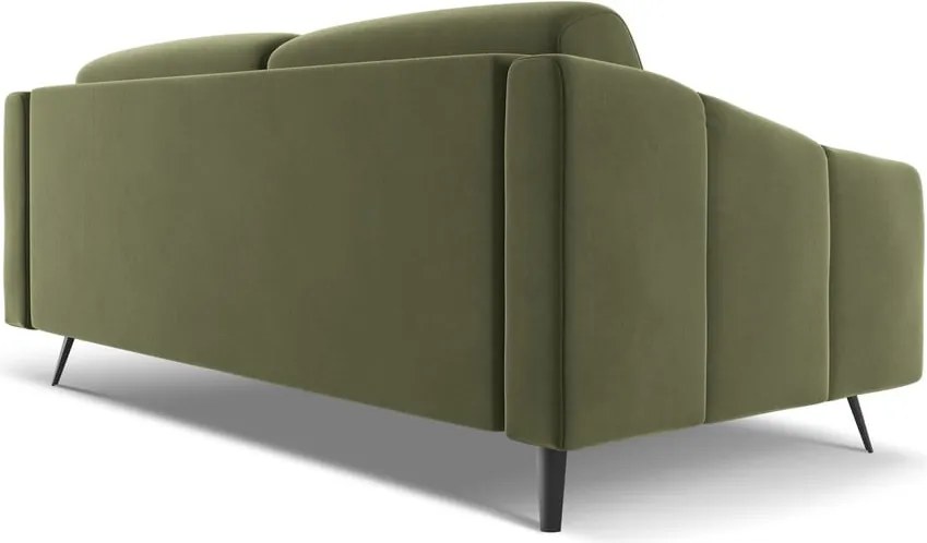 Zelená zamatová pohovka 202 cm Nalu – Makamii