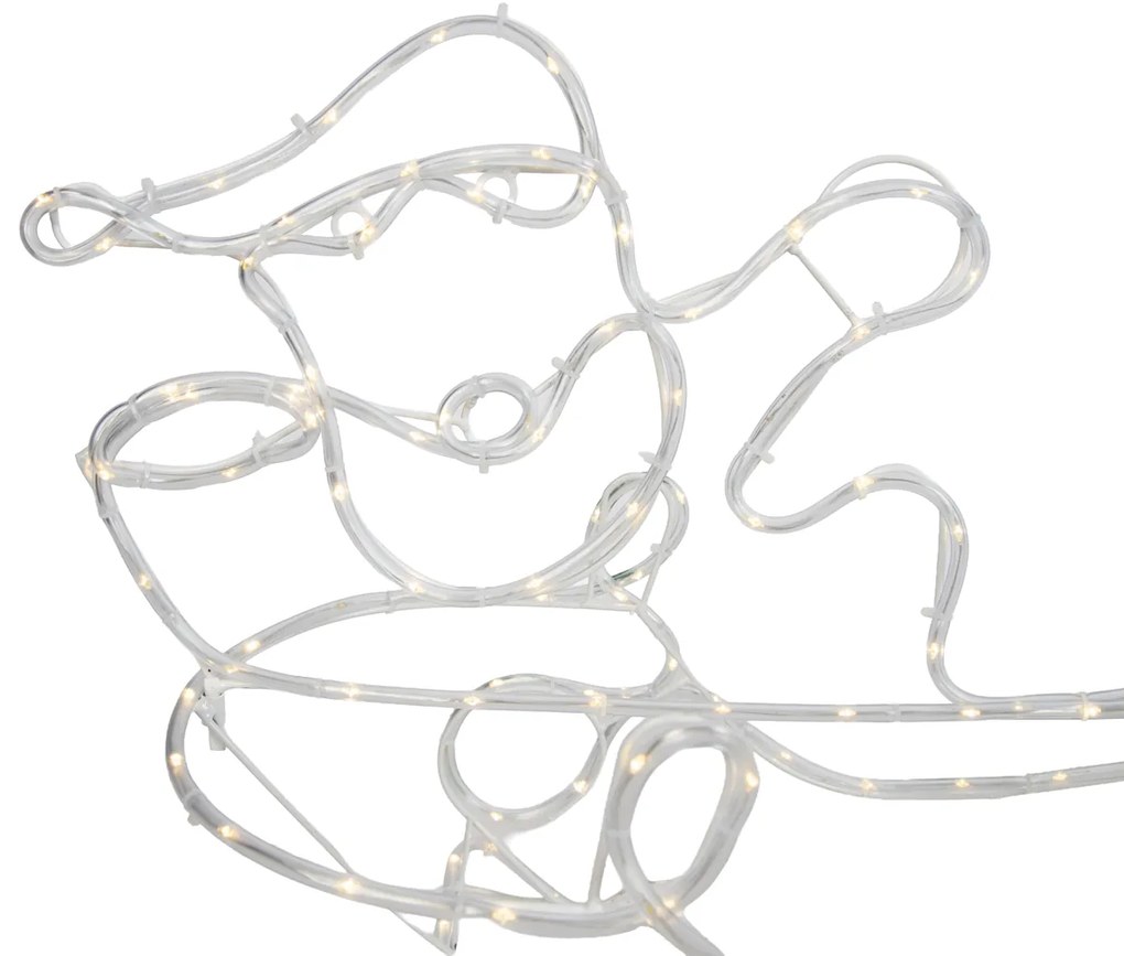 Vianočná stojaca lampa Sob so sánkami 176 cm vrátane LED s časovačom IP44 - Sori