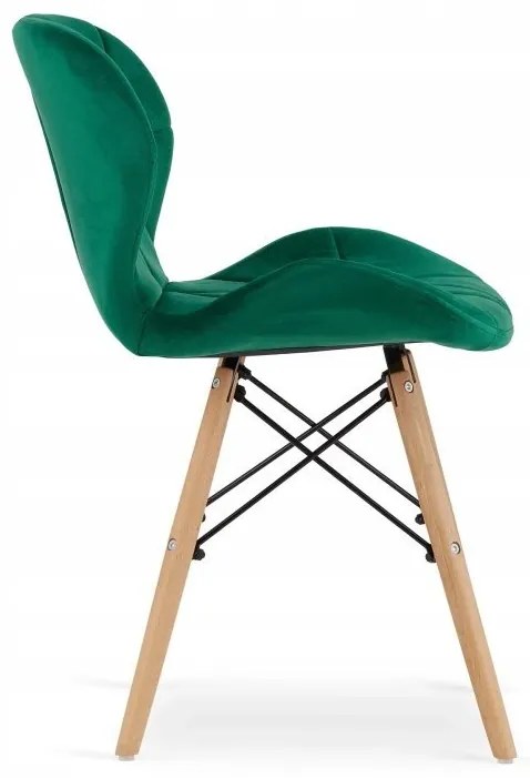Jedálenská zostava TODI 60cm okrúhly stolový set čierny + 2 stoličky LAGO zelené