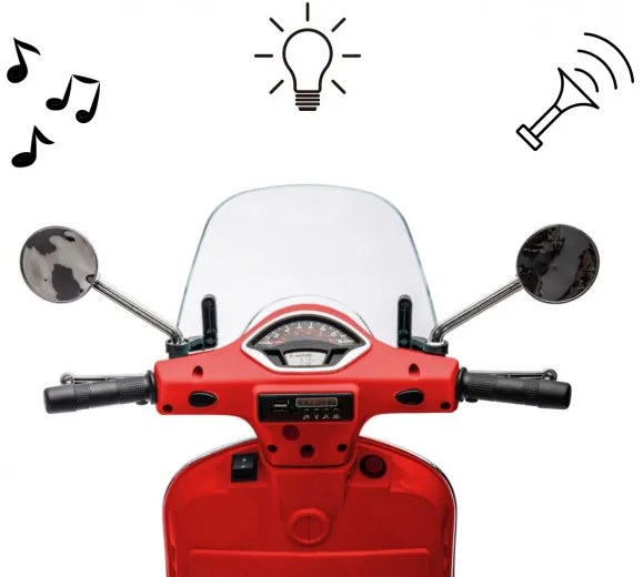 Elektrický skúter Vespa GTS Super červený