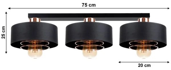 Prisadený luster VEST 3xE27/60W/230V