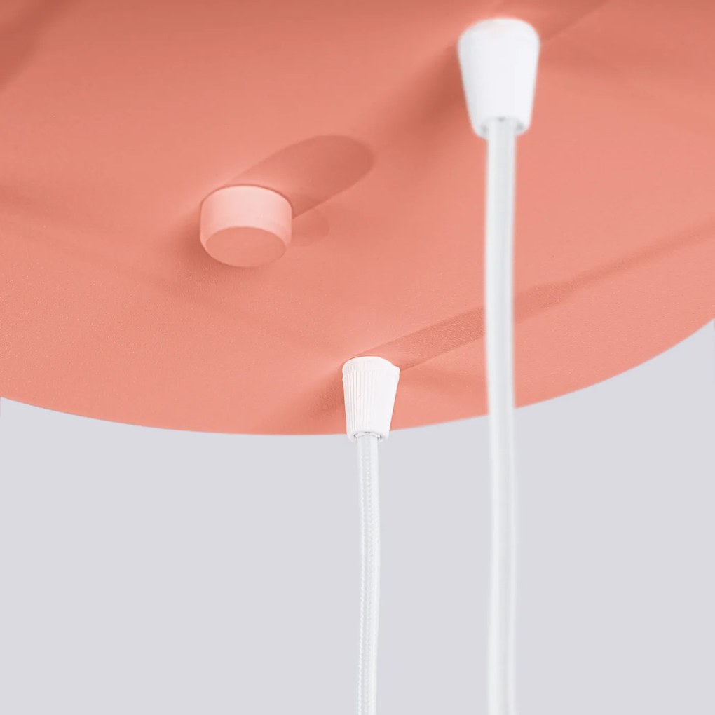 Závesné svietidlo Halo, 3x biele sklenené tienidlo, p, o