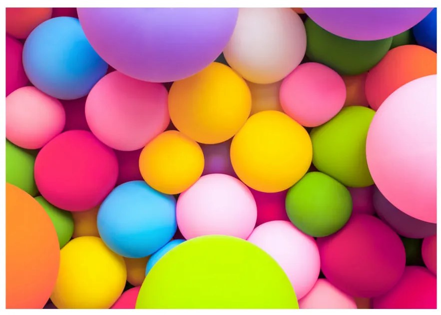 Artgeist Fototapeta - Colourful Balls Veľkosť: 100x70, Verzia: Premium