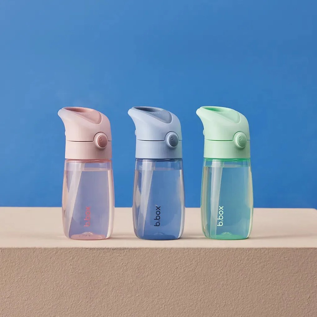 Fľaša na pitie so slamkou Junior 380 ml - blush crush