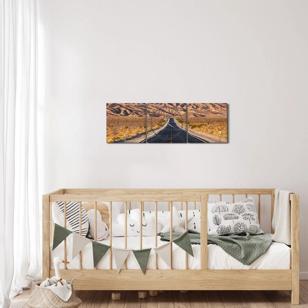 Obraz - Death Valley, Kalifornia, USA (s hodinami) (90x30 cm)