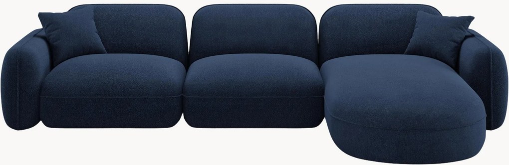 Modulárna velúrová rohová pohovka Lucien (4-miestna), ľavostranná