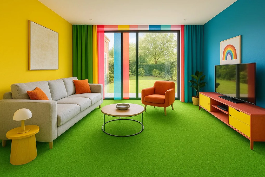 Metrážny koberec Eton zelený 41 - neúčtujeme odrezky z rolky, na mieru, šíře 1,33m,1m,2m,3m,4m,na mieru, neúčtujeme odrezky, zelená, filc, detská izba