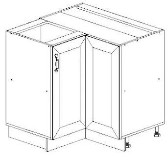 Dolná skrinka rohová Felicia FE-12/D90N. Vlastná spoľahlivá doprava až k Vám domov. 1048443