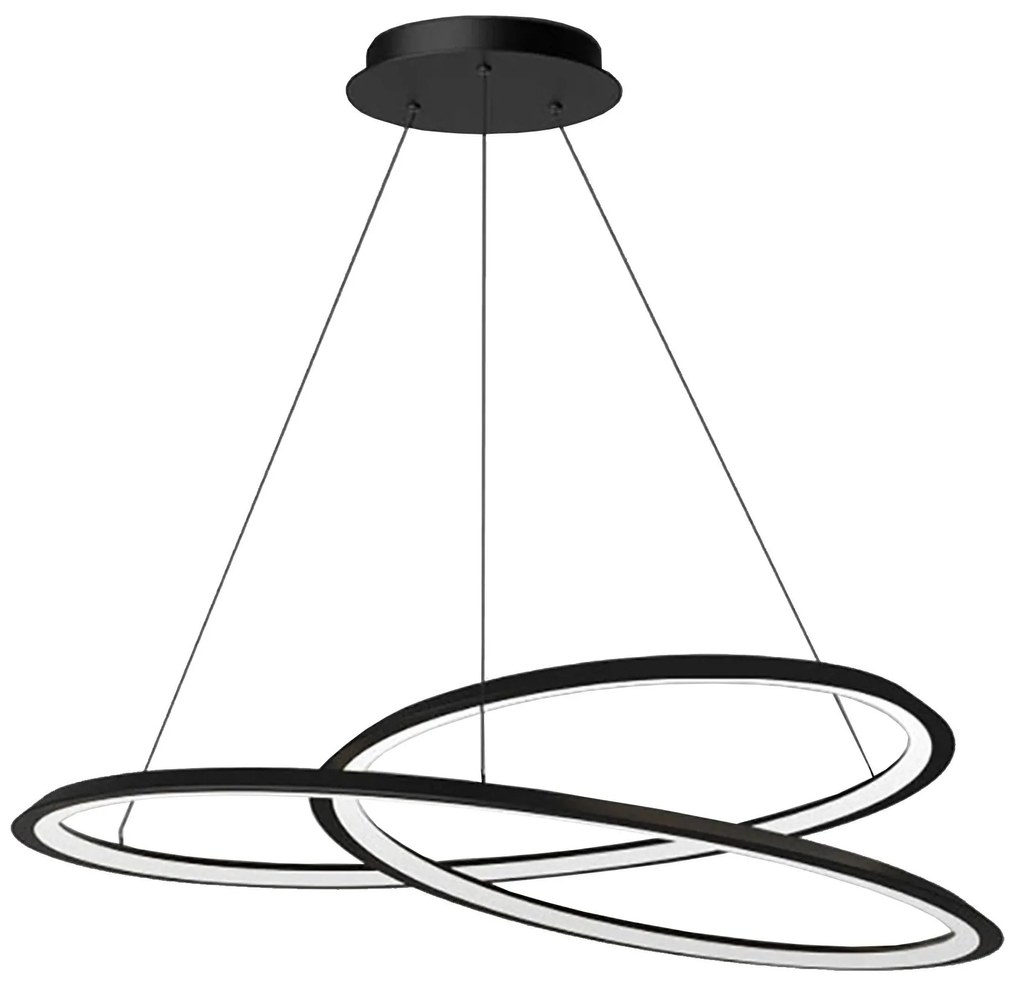 Toolight Toolight, LED závesné svietidlo APP1194-CP, čierna-biela, OSW-40025