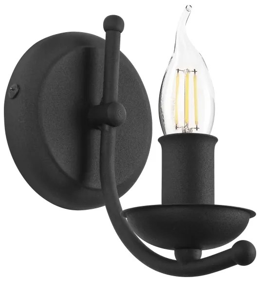 Nástenná lampa LUCY 1xE14/60W/230V čierna