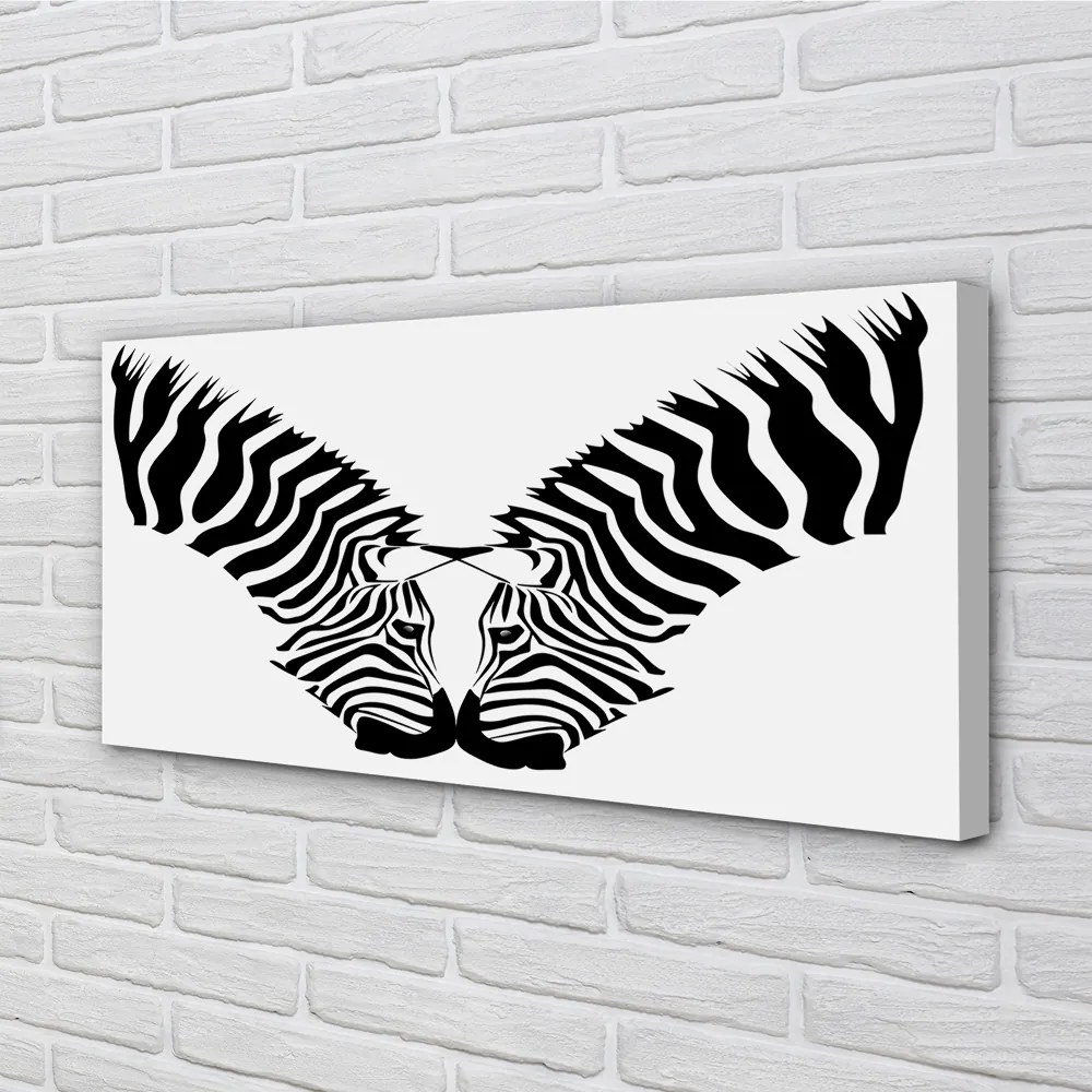 Obraz na plátne zrkadlo zebra 100x50 cm