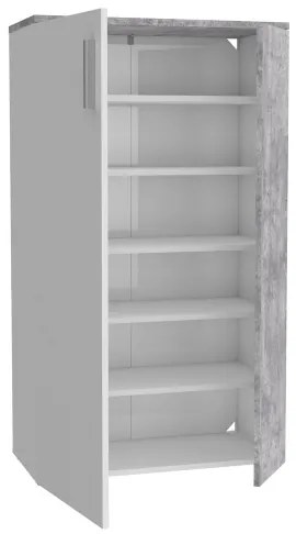 Botník ETON – biela/šedá, betónový vzhľad