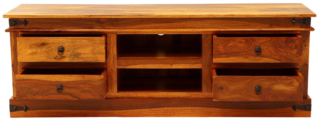 furniture-nabytek.cz - Rustikálny tv stolík z masívneho dreva palisander 160x55x45