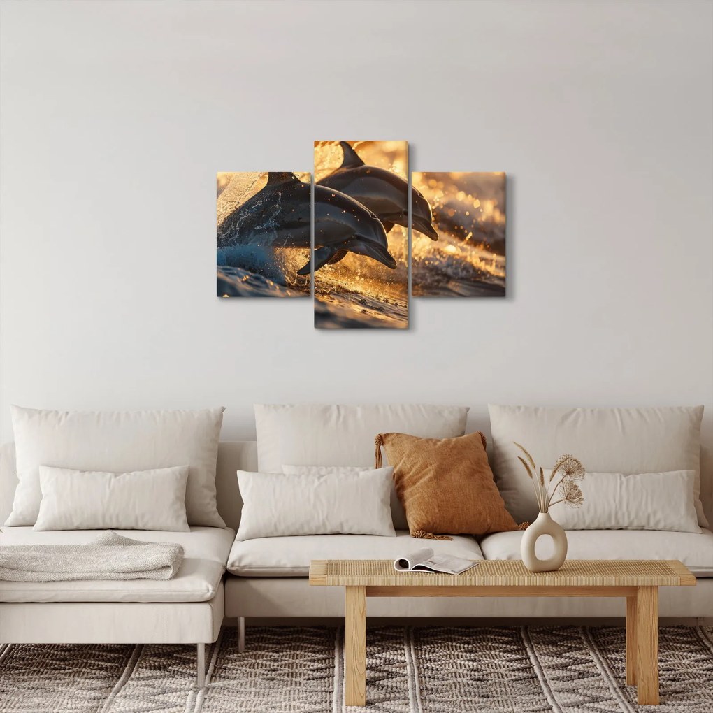 Obraz - Delfíny (90x60 cm)