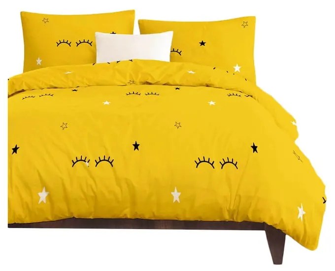 Žlté detské obliečky na jednolôžko 140x200 cm Dide – Mijolnir