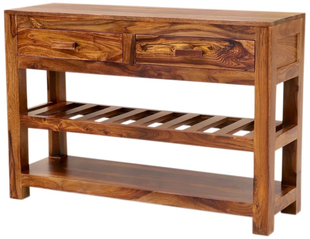 furniture-nabytek.cz - Konzolový stolek se šuplíky z dřeva palisandr 110x35x76