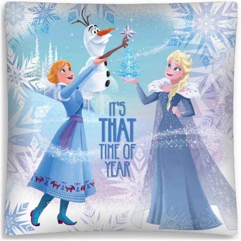 Detexpol · Povlak na vankúš Ľadové kráľovstvo - Frozen - Anna, Elsa a Olaf - 40 x 40 cm - Certifikát Oeko Tex Standard 100