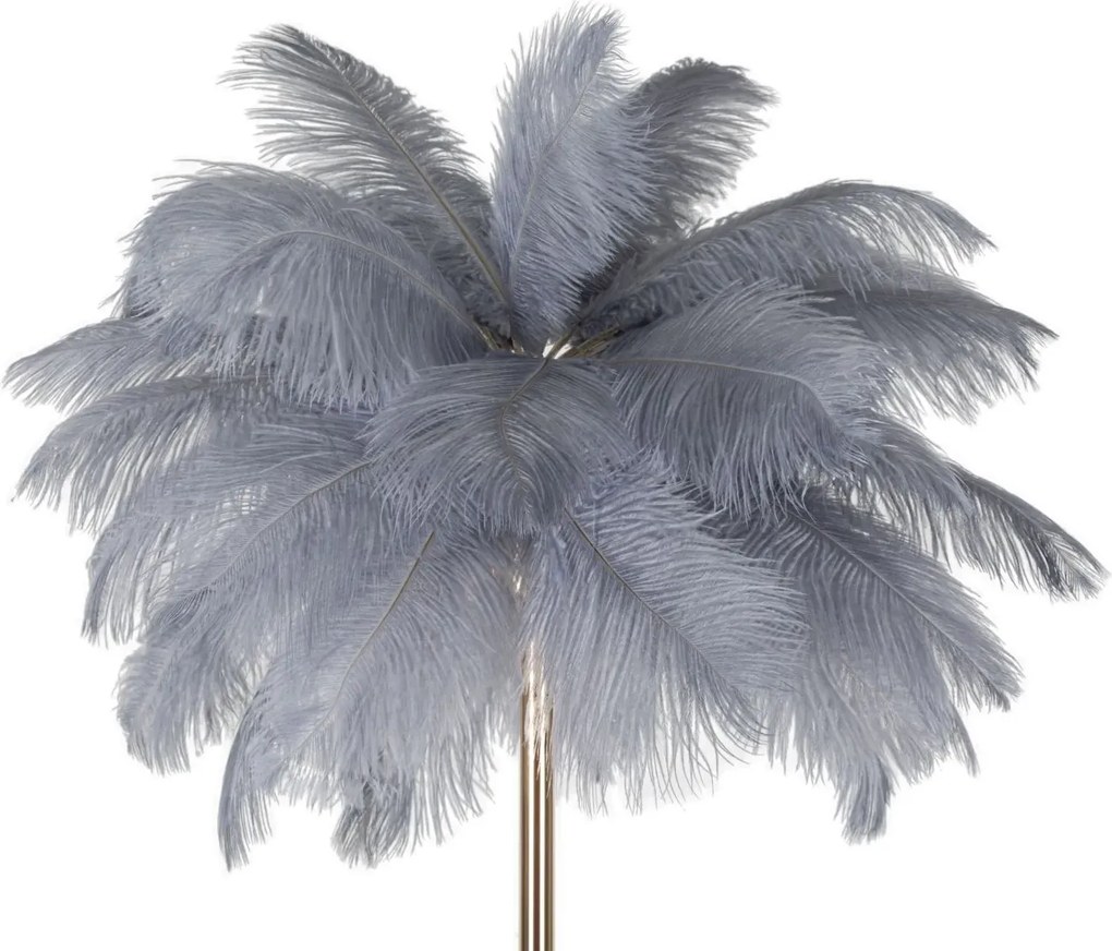 Stojacia lampa Palm 160 cm sivá/zlatá