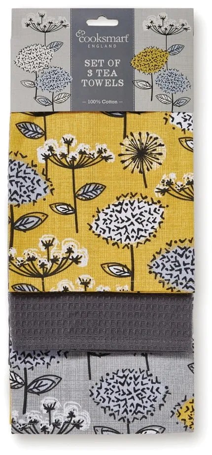 Bavlnené utierky v súprave 3 ks 45x65 cm Retro Meadow – Cooksmart ®